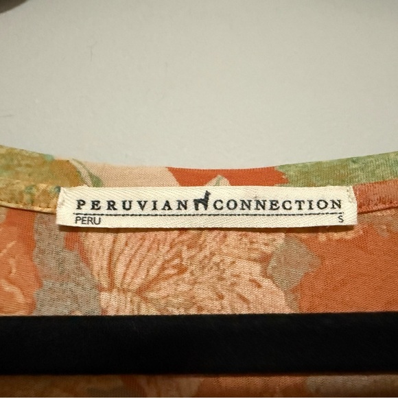 Peruvian Connection Lantana Floral Print Mini Dress Size Small - Picture 6 of 8